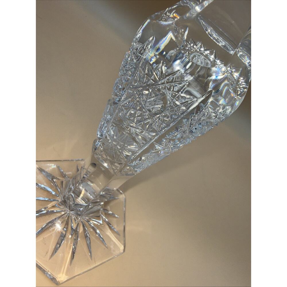Crystal Clear Lead Crystal Candlestick Candle Holder Clear Elegant Decor 7.5” - Picture 2 of 5